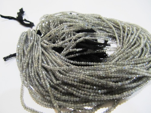 Labradorite Diamond Cut Rondelle Faceted Beads