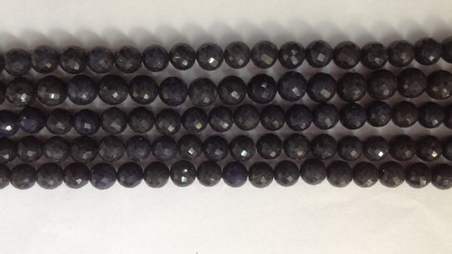Dumortierite Round Faceted Beads - Natural Stone Material | Stunning Color Variations and Premium Quality