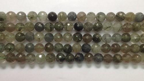 Stone Green Rutiled Round Faceted