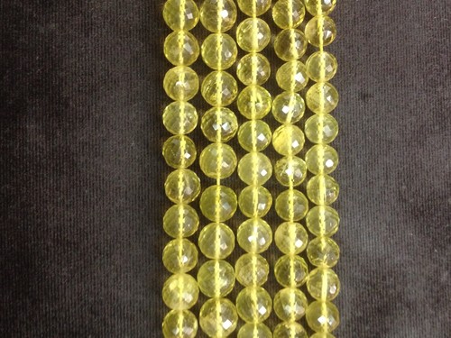 Stone Lemon Round Faceted