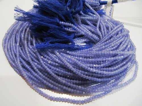 Natural Iolite Diamond Cut Beads