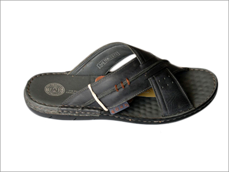 Mens Black Casual Leather Slippers Mens Black Casual Leather Slippers
