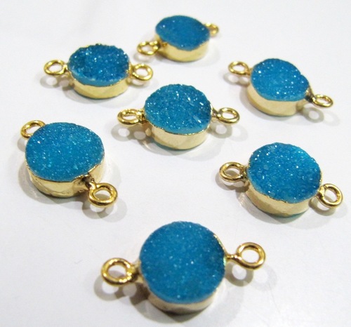 Druzy Connector Gold Electroplated ,