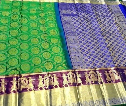 Green Handloom Kanjeevaram Pure Silk Saree