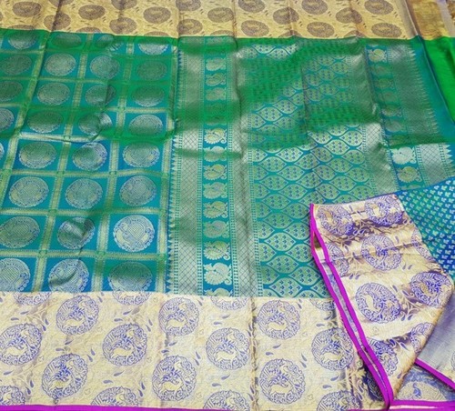 Green Handloom Kanjeevaram Pure Silk Saree