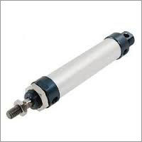 Black And Silver Industrial Hydraulic Pneumatic Cylinder