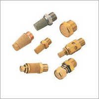 Silver And Golden Metallic Pneumatic Silencer