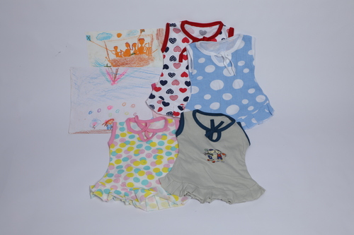 Washable Top Knotted Frocks For Infants