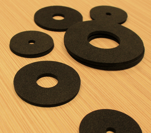 Viton Rubber Washer - Rubber Material, 25.4mm Height, 25.4-2286mm Length, Black Color, 2mm Thickness, 10g Weight | Flexible, Spring Support, Scratch Proof Packaging