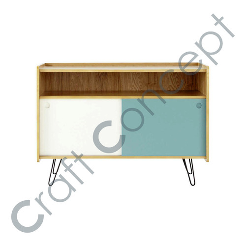 White & Blue Wood Tv Cabinet No Assembly Required