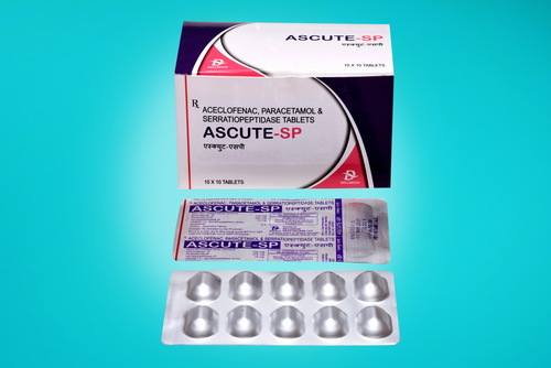 Aceclofenac 100, Paracetamol 325 Serratiopeptidase 15 Tablets