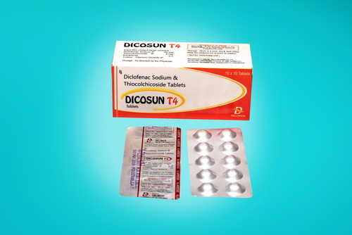 Diclofenac Sodium 50, Thiocholchicoside 4 Tablets