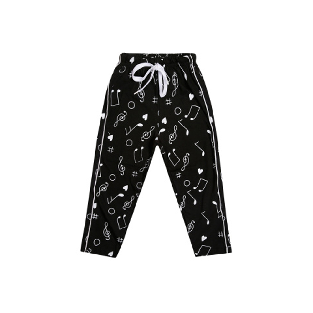 SWEET ANGEL Girls Black Printed Track Pants