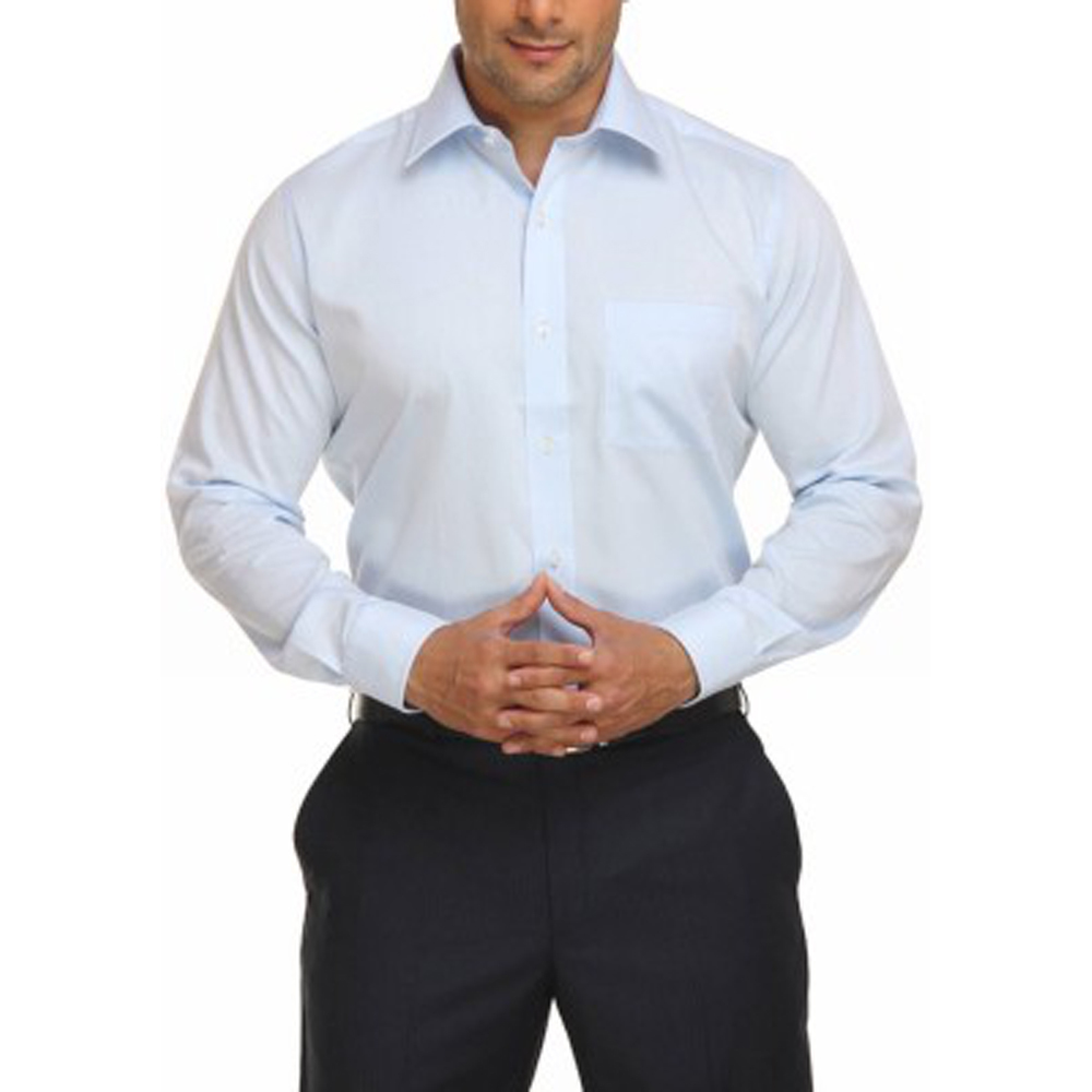 Men's Solid Formal White Shirt