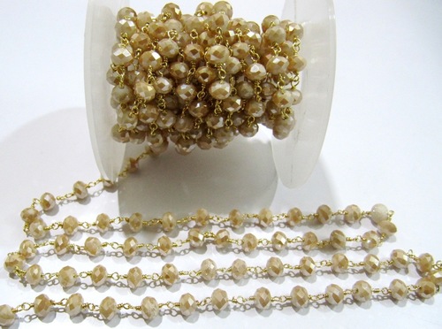 AAA Quality Mystic Peach Moonstone Bead Chain