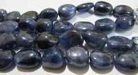 Dyed Sapphire Beads - 10 to 15mm Smooth Nugget Shape Strand 15'' Long | Great for Jewelry Making, Casual Wear, Natural Blue Gemstone