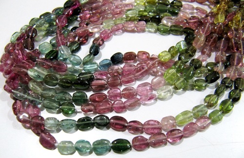 AAA Quality Natural Multi Tourmaline Beads