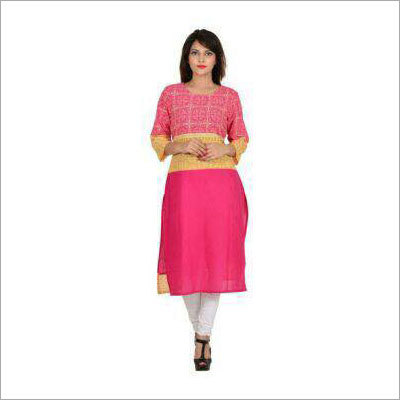 Pink Ladies Cotton Kurti