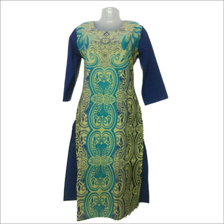 Multicolor Ladies Digital Print Cotton Kurti