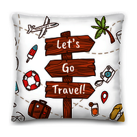 Customized Printed Cushion Cover - Cotton/polyester Blend, 16x16 Inches , Digital Print With Concealed Zipper, Customizable Designs And Machine Washable