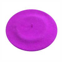 Beret Pink Caps - Wool Felt, 27cm Diameter, Pink | Soft Texture, Perfect Fit, Warmth, Shrink-proof, Fade-proof, Easy Wash