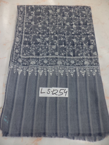 Grey Pure Pashmina All Over Jaal Shawl