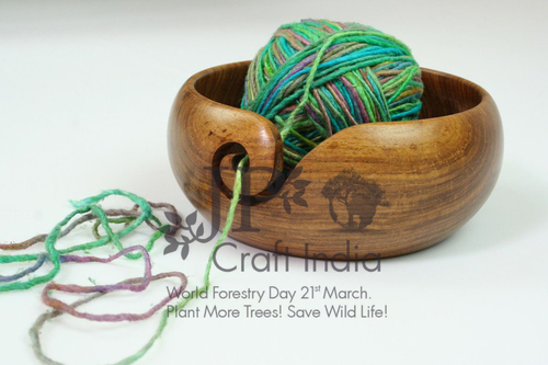 Customised Wooden Yarn Bowl