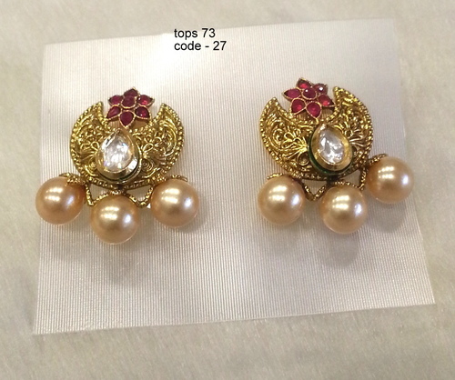 Antique Earring Tops - Copper Alloy , Alluring Designs and Fashion-Forward Craftsmanship