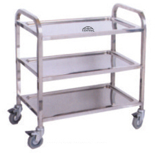Trolley with 3 shelves
