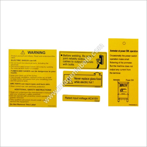 Caution Polyester Sticker By IMAGE N LABELS