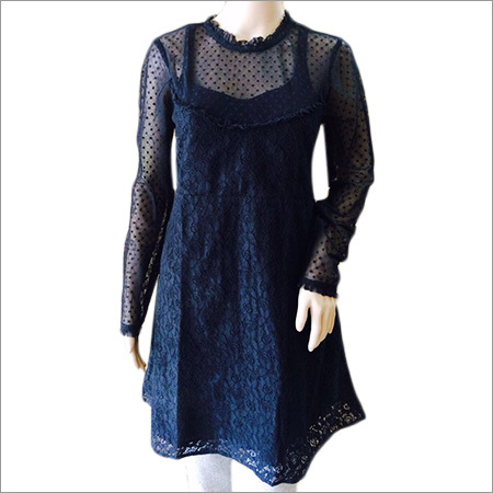 Blue Womens Western Short Dress
