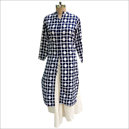 Black & White Indo Western Dress