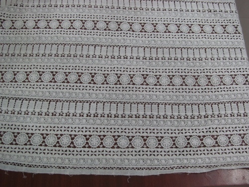 GPO Fabrics - Polyester 54" Width, Off-White | Durable, Lightweight, Breathable Geometric Pattern
