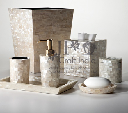 Natural White Mop Bathroom Set