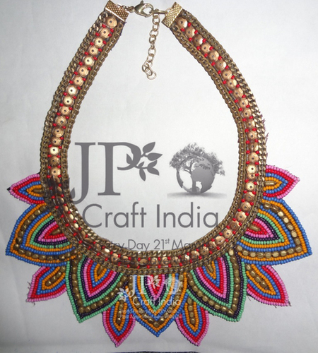 Glass Embroidery Necklace