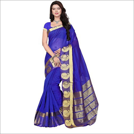 Multicolour Banarsi Silk Sarees with Zari Border