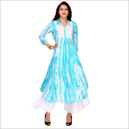 Frock Type Kurti Decoration Material: Cloths