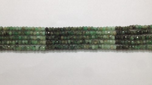 Emerald Beads - 4-5 mm Faceted Gemstone Beads | Shaded Emerald Color, Natural Stone Material