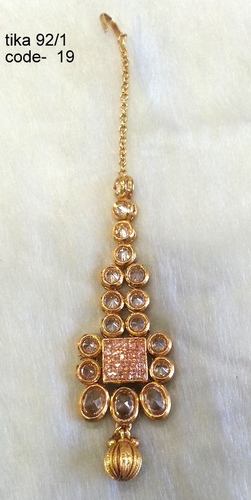 Antique Maang Tikka - Copper Alloy, Exquisitely Designed with Unique Patterns and Rigorous Quality Testing