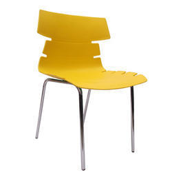 Yellow Alisar Steel Frame Plastic Chair By VJ INTERIOR PRIVATE LIMITED