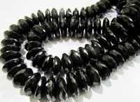 Black Spinel German Cut Beads