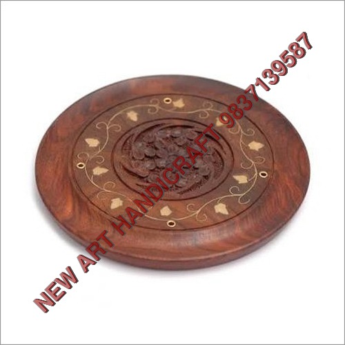 Handmade Wooden Round Shape Incense Stick Holder