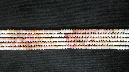 Pink Opal Faceted Beads - 4-5 mm Stone Material , Shaded Finish and Unique Color Variation
