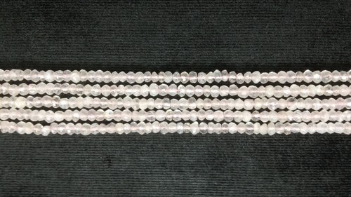 Natural Rose Quartz - 4-5 mm Faceted Beads | Genuine Stone Material, Elegant Shape