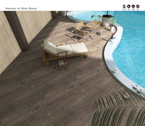 Ceramic PGVT Floor Tiles for Swimming Pool - Acid-Resistant Antibacterial Non-Slip Wear-Resistant Rustic Finish