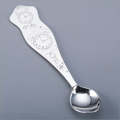 Silver Baby Birth Record Spoon