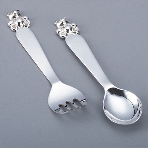 Fork And Spoon Baby Silver Spoon Set