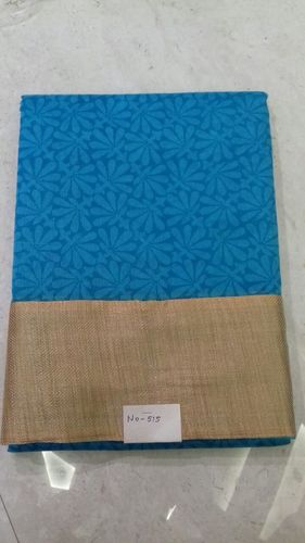 Sky Blue Cotton Saree