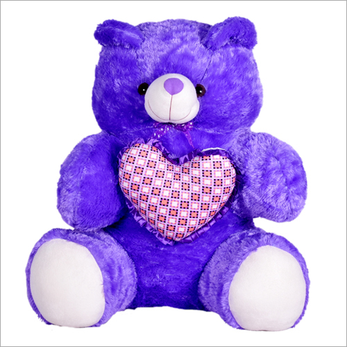Purple Teddy Bear With Heart