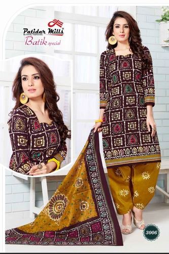 COTTON PRINTED DRESS MATERIALS PATIDAR MILLS BATIK SPECIAL VOL-3